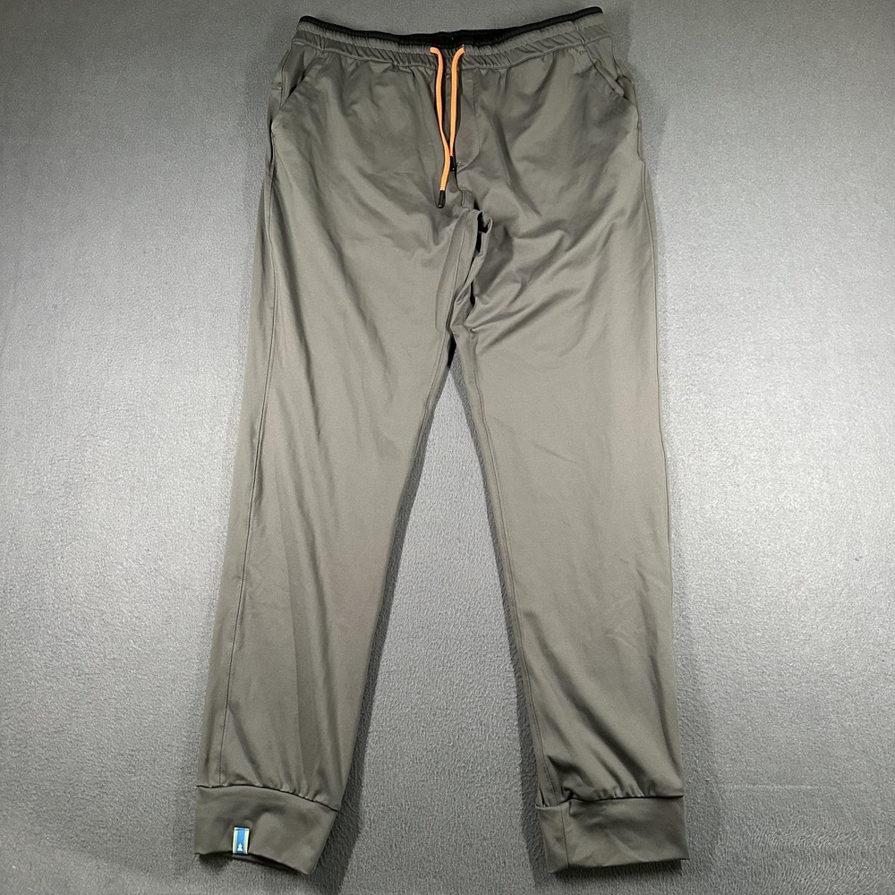 Chubbies Pants Mens Large Gray Lightweight Joggers Elastic Waist Zip Pocket